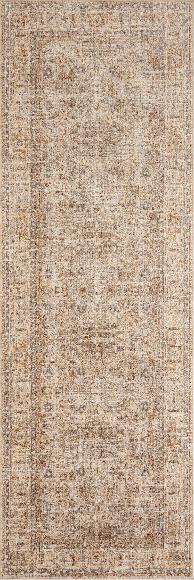 Angela Rose x Loloi Blake Oatmeal / Spice 2'-0" x 3'-0" Accent Rug Beige Accent Power-Loomed Polyester