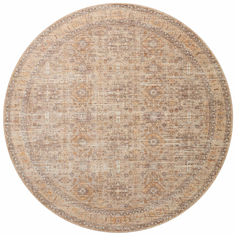 Angela Rose x Loloi Blake Oatmeal / Spice 2'-0" x 3'-0" Accent Rug Beige Accent Power-Loomed Polyester
