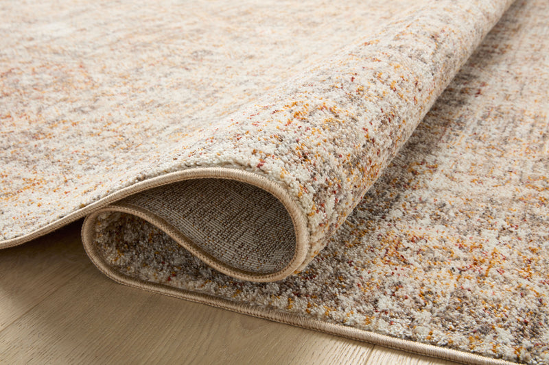 Angela Rose x Loloi Blake Oatmeal / Spice 2'-0" x 3'-0" Accent Rug Beige Accent Power-Loomed Polyester