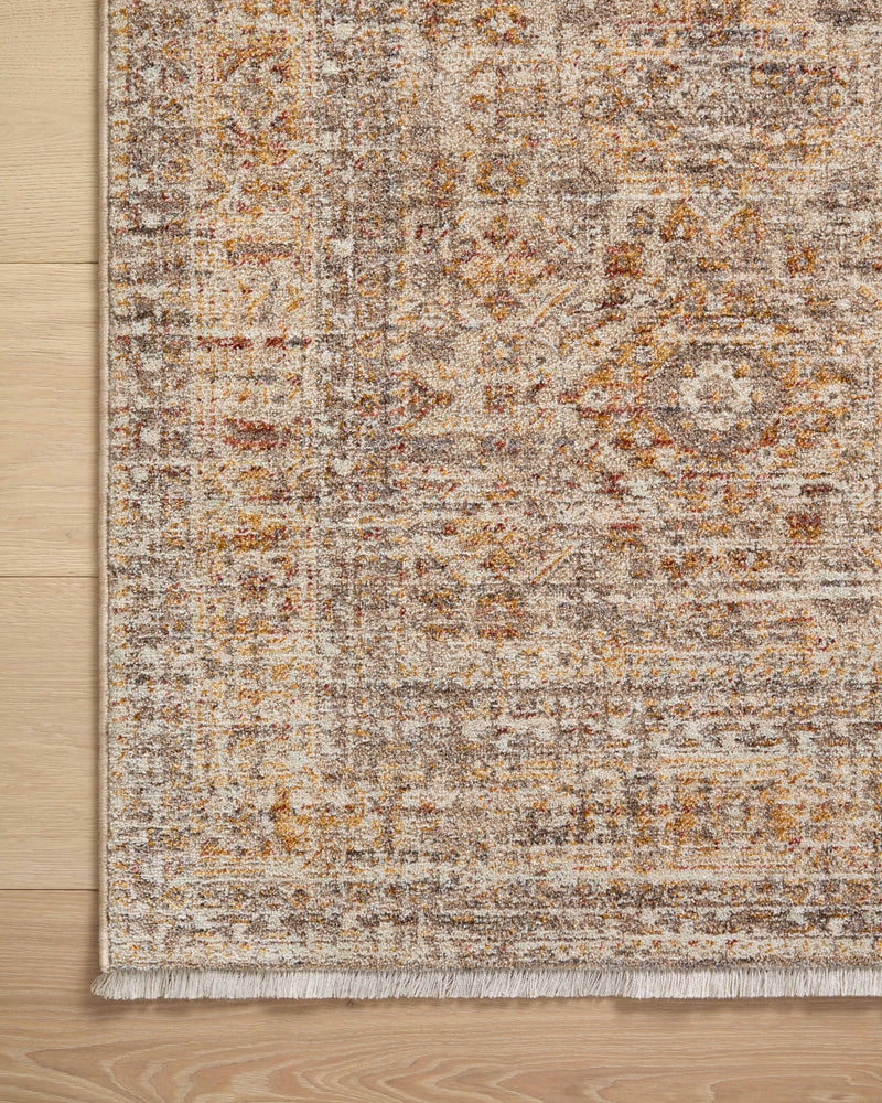 Angela Rose x Loloi Blake Oatmeal / Spice 2'-0" x 3'-0" Accent Rug Beige Accent Power-Loomed Polyester