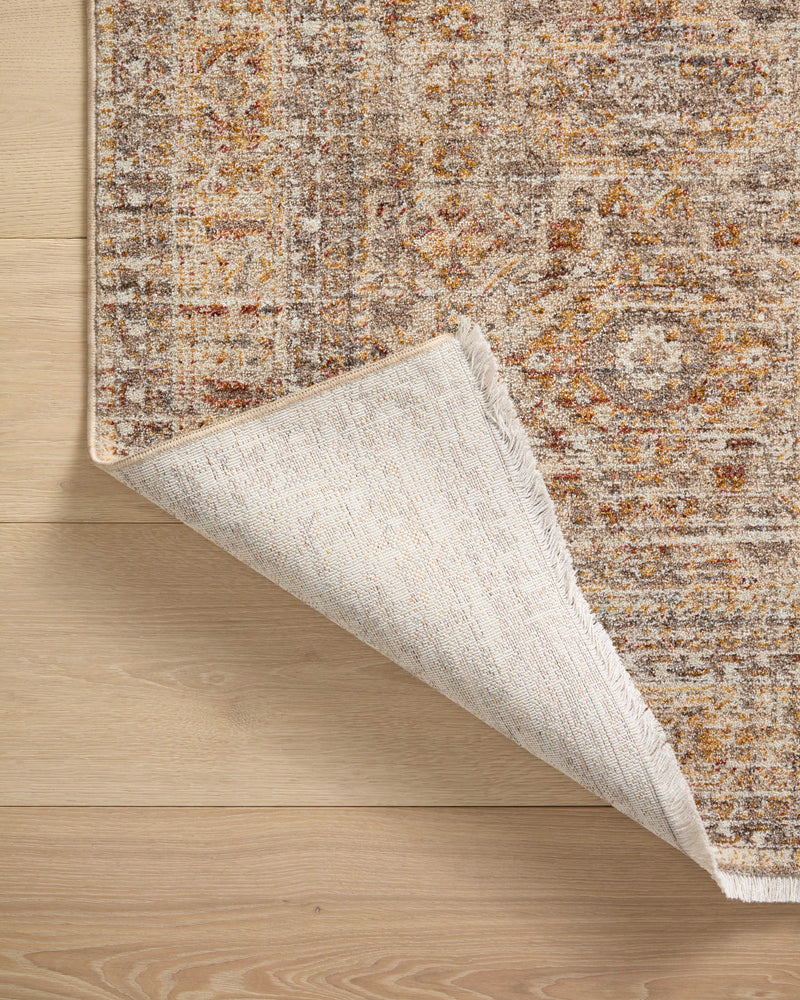 Angela Rose x Loloi Blake Oatmeal / Spice 2'-0" x 3'-0" Accent Rug Beige Accent Power-Loomed Polyester