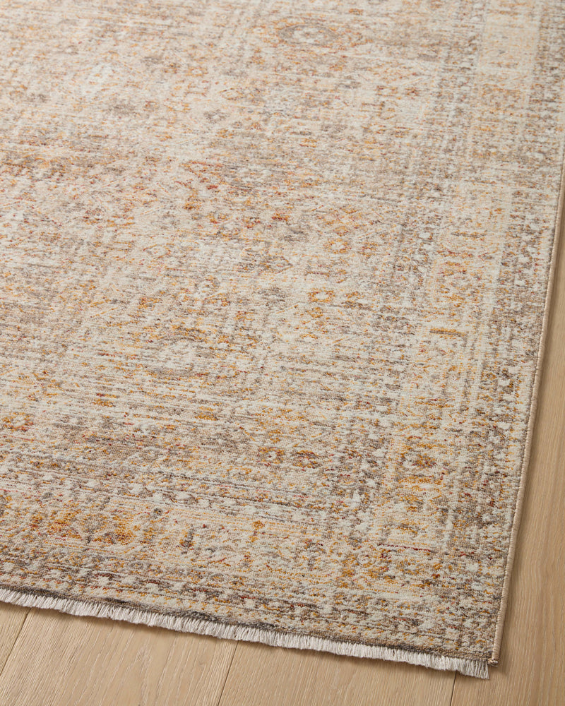 Angela Rose x Loloi Blake Oatmeal / Spice 2'-0" x 3'-0" Accent Rug Beige Accent Power-Loomed Polyester