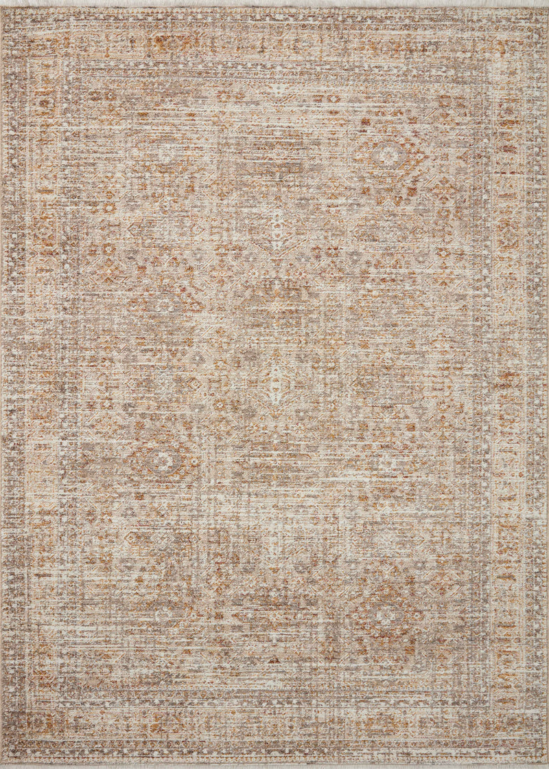 Angela Rose x Loloi Blake Oatmeal / Spice 2'-0" x 3'-0" Accent Rug Beige Accent Power-Loomed Polyester