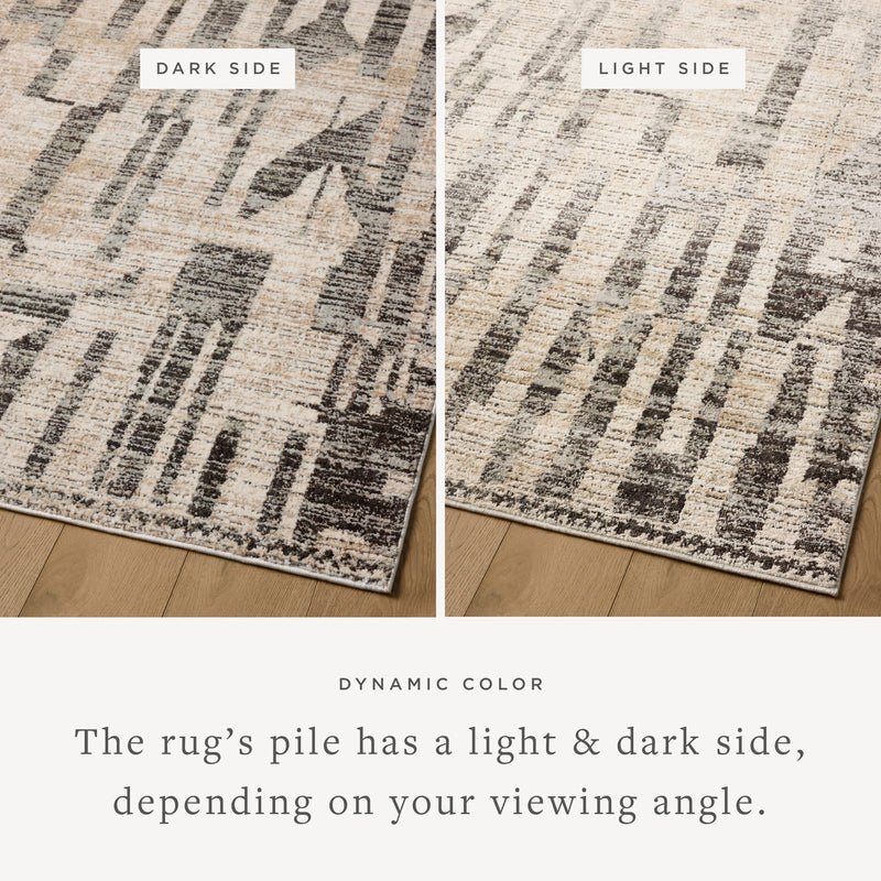 Jeremiah Brent x Loloi Bleecker Beige / Stone 18" x 18" Sample Rug Beige sample Power-Loomed Polyester