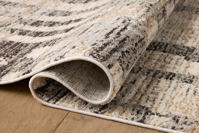 Jeremiah Brent x Loloi Bleecker Beige / Stone 18" x 18" Sample Rug Beige sample Power-Loomed Polyester