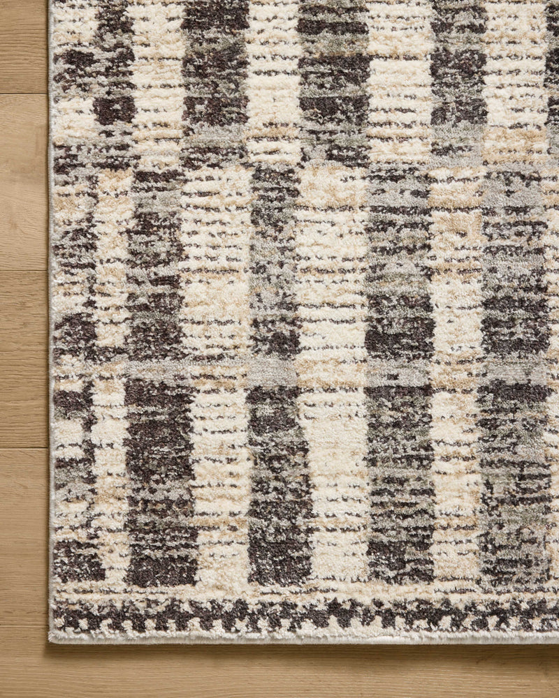 Jeremiah Brent x Loloi Bleecker Beige / Stone 18" x 18" Sample Rug Beige sample Power-Loomed Polyester