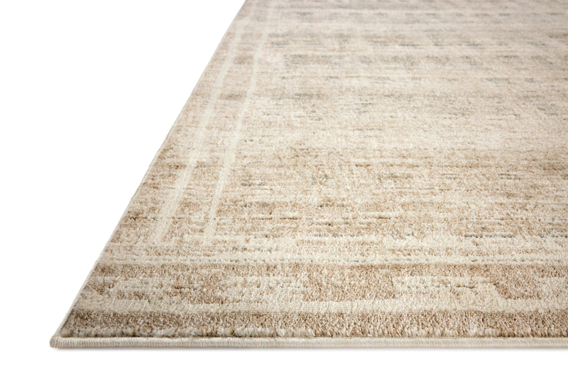 Jeremiah Brent x Loloi Bleecker Khaki / Natural 18" x 18" Sample Rug Beige sample Power-Loomed Polyester