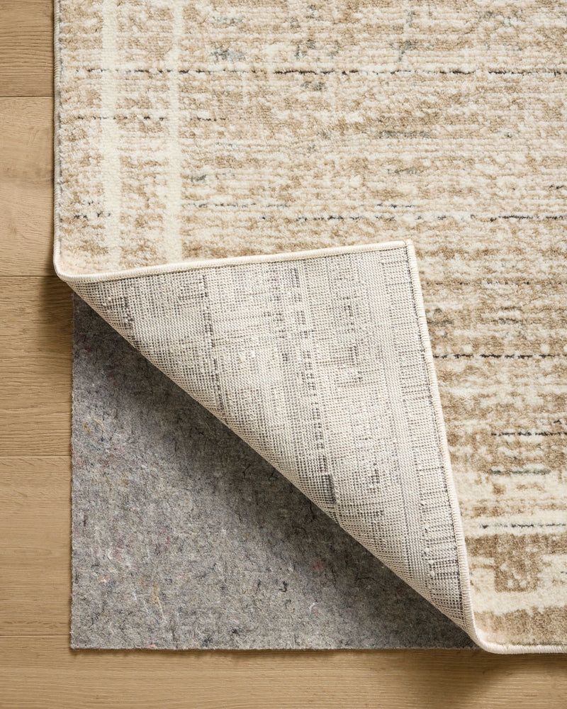 Jeremiah Brent x Loloi Bleecker Khaki / Natural 18" x 18" Sample Rug Beige sample Power-Loomed Polyester