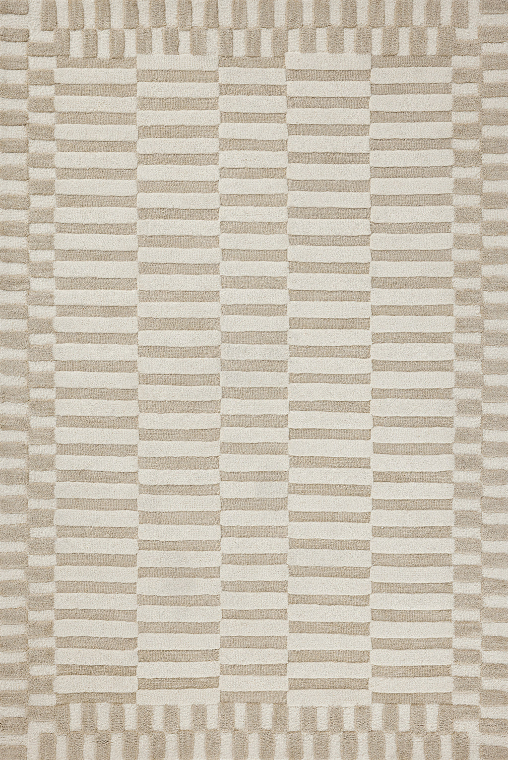 Chris Loves Julia x Loloi Bradley Ivory / Beige 2'-3" x 3'-9" Accent Rug Ivory Accent Hand-Tufted Wool