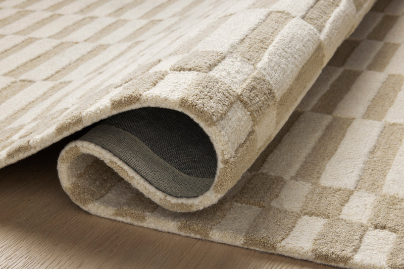 Chris Loves Julia x Loloi Bradley Ivory / Beige 2'-3" x 3'-9" Accent Rug Ivory Accent Hand-Tufted Wool