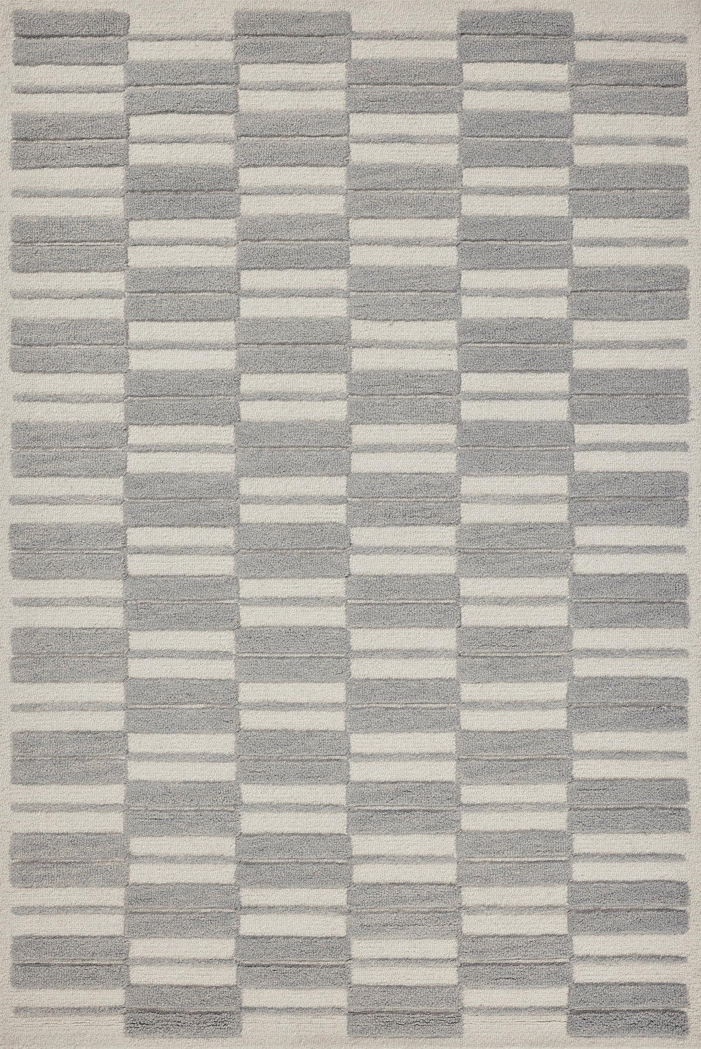 Chris Loves Julia x Loloi Bradley Ivory / Grey 2'-3" x 3'-9" Accent Rug Ivory Accent Hand-Tufted Wool