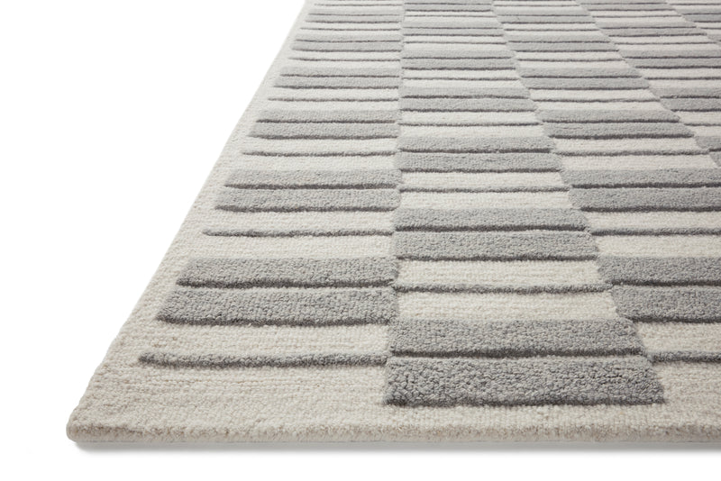 Chris Loves Julia x Loloi Bradley Ivory / Grey 2'-3" x 3'-9" Accent Rug Ivory Accent Hand-Tufted Wool