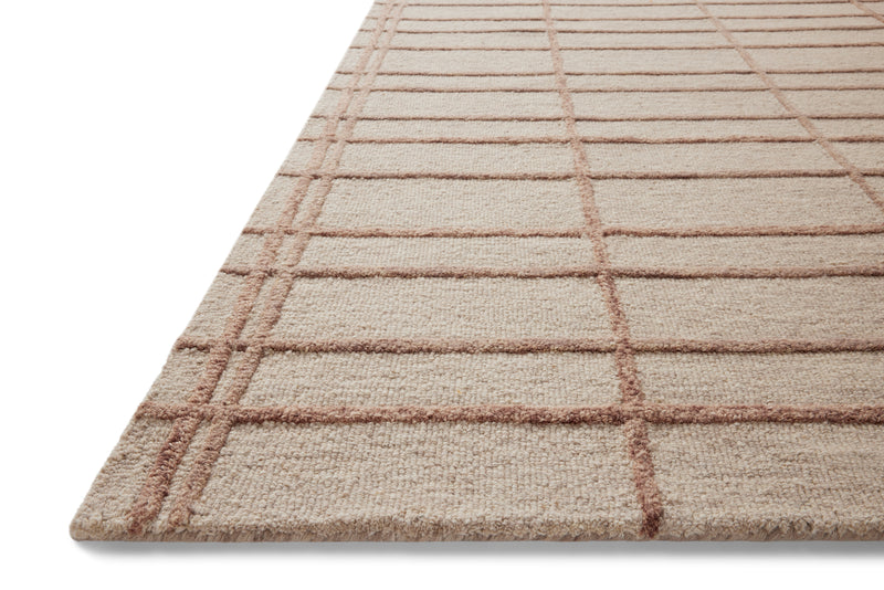 Chris Loves Julia x Loloi Bradley Rose / Blush 2'-3" x 3'-9" Accent Rug Red Accent Hand-Tufted Wool
