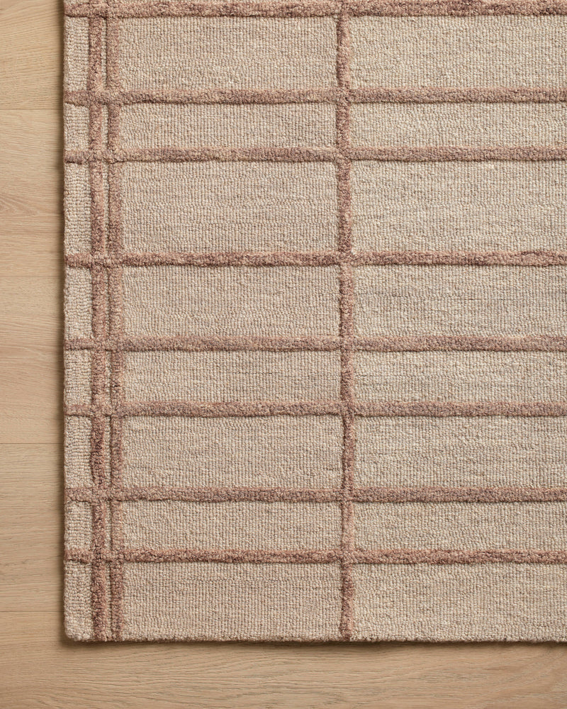 Chris Loves Julia x Loloi Bradley Rose / Blush 2'-3" x 3'-9" Accent Rug Red Accent Hand-Tufted Wool