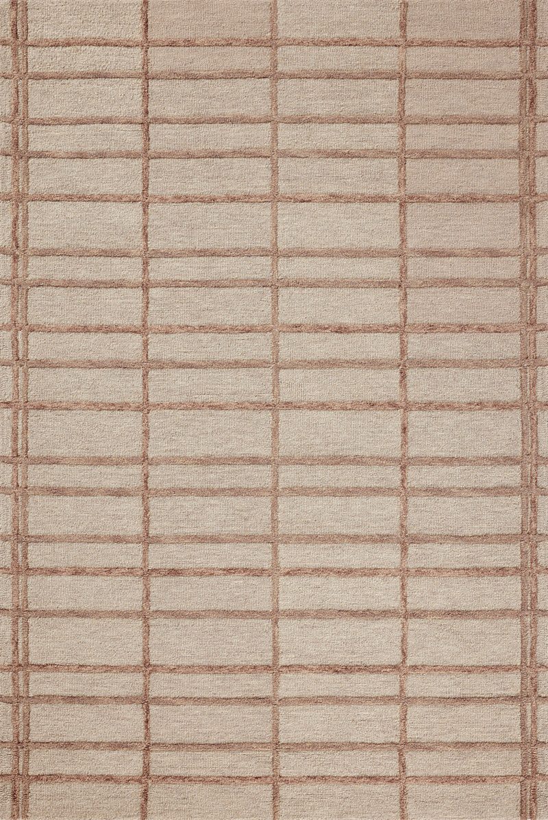 Chris Loves Julia x Loloi Bradley Rose / Blush 2'-3" x 3'-9" Accent Rug Red Accent Hand-Tufted Wool