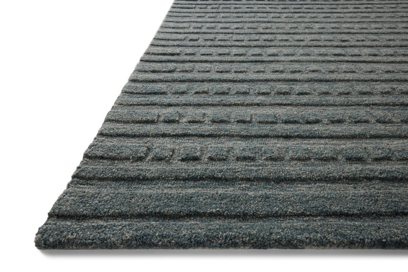 Chris Loves Julia x Loloi Bradley Teal 2'-3" x 3'-9" Accent Rug Blue Accent Hand-Tufted Wool