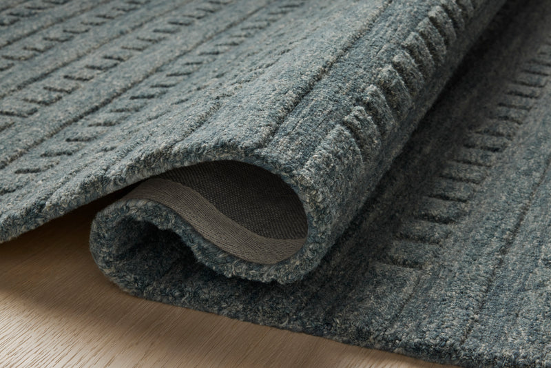 Chris Loves Julia x Loloi Bradley Teal 2'-3" x 3'-9" Accent Rug Blue Accent Hand-Tufted Wool