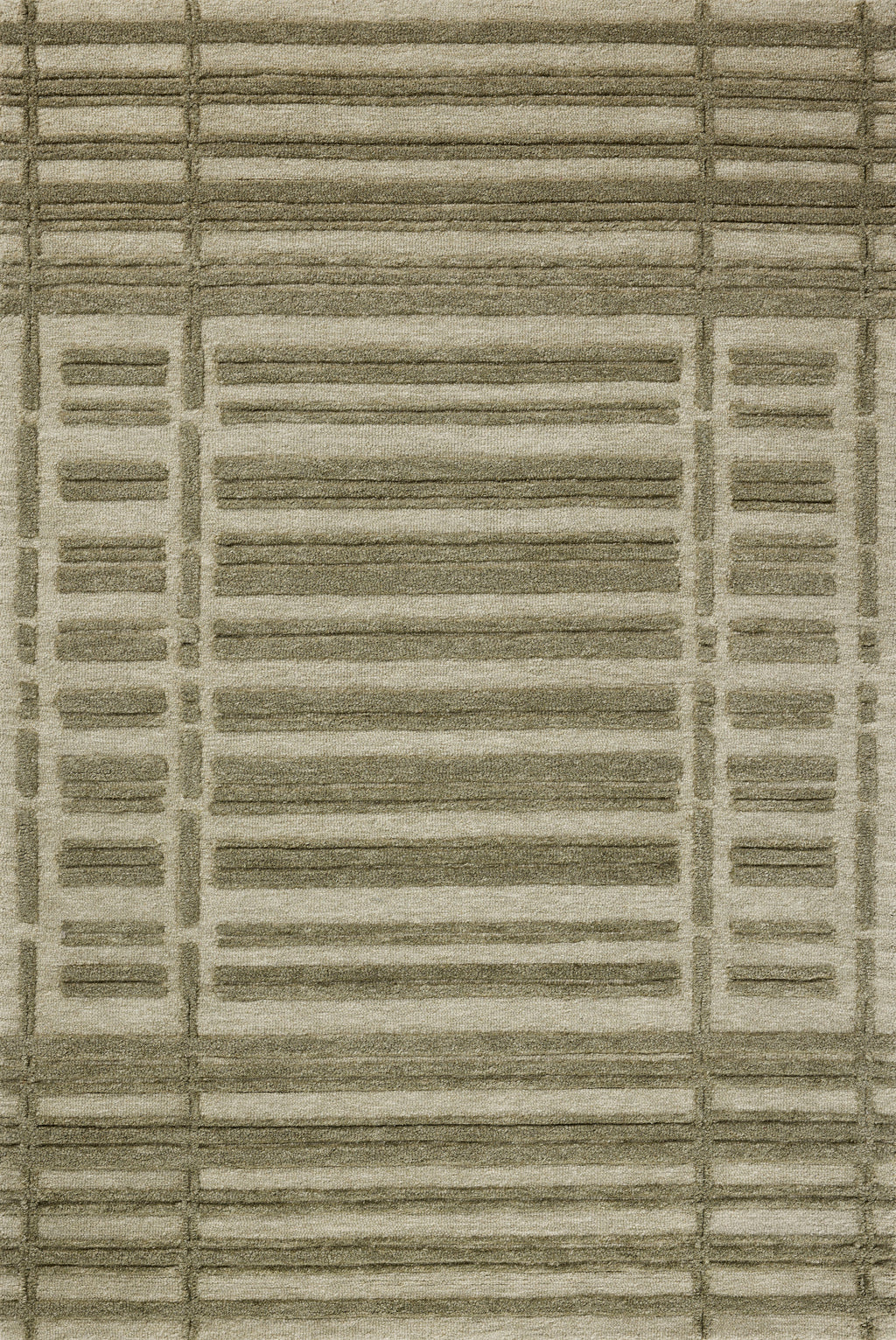 Chris Loves Julia x Loloi Bradley Sage / Olive 2'-3" x 3'-9" Accent Rug Green Accent Hand-Tufted Wool
