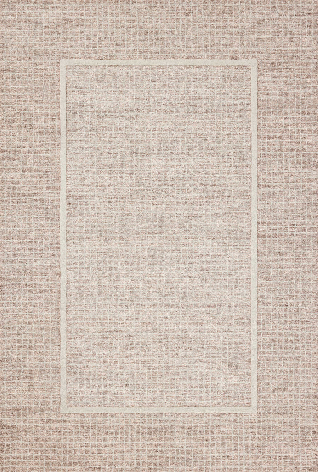 Chris Loves Julia x Loloi Briggs Blush / Ivory 2'-0" x 5'-0" Accent Rug Red Accent Hand-Tufted Wool