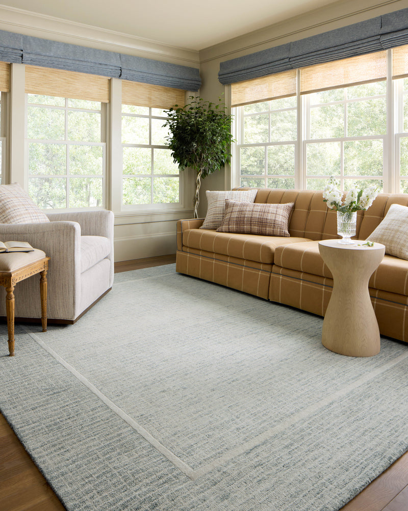 Chris Loves Julia x Loloi Briggs Mist / Ivory 2'-0" x 5'-0" Accent Rug Beige Accent Hand-Tufted Wool