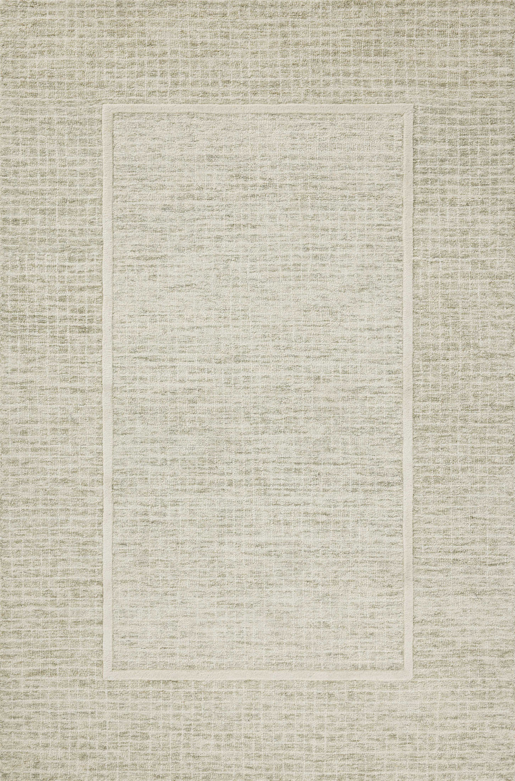 Chris Loves Julia x Loloi Briggs Sage / Ivory 2'-0" x 5'-0" Accent Rug Green Accent Hand-Tufted Wool