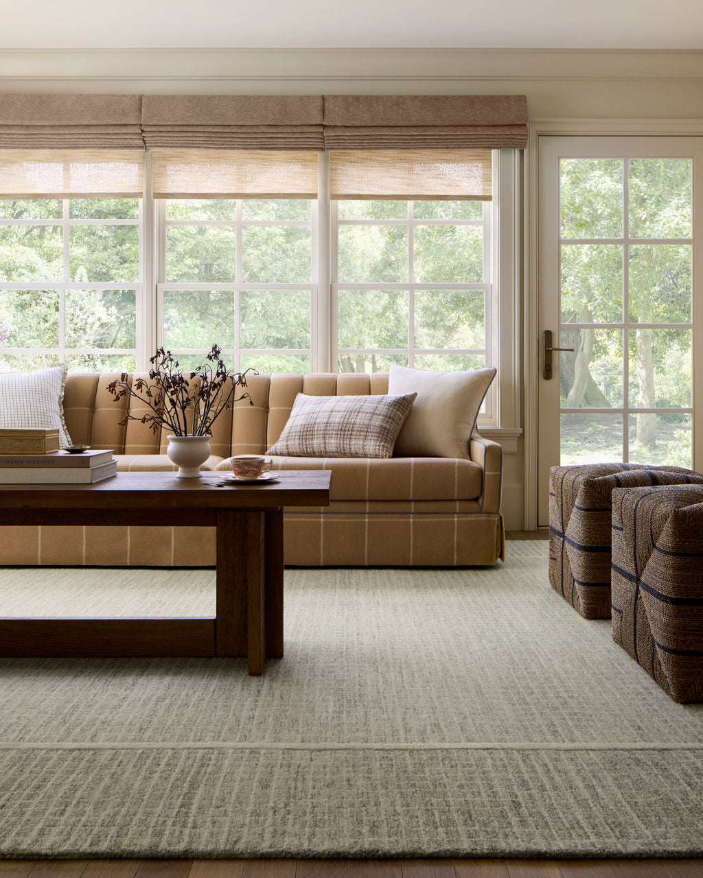 Chris Loves Julia x Loloi Briggs Sage / Ivory 2'-0" x 5'-0" Accent Rug Green Accent Hand-Tufted Wool