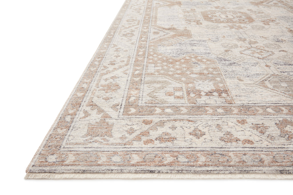 Magnolia Home by Joanna Gaines x Loloi Carlisle Collection Rug in Ivory / Taupe White sample Power-Loomed Polyester/Viscose