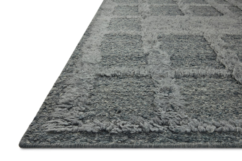 Cassian Collection Wool/Cotton Rug in Denim Blue sample Hand-Woven Wool/Cotton