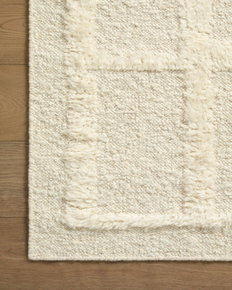 Cassian Collection Wool/Cotton Rug in Ivory Ivory sample Hand-Woven Wool/Cotton
