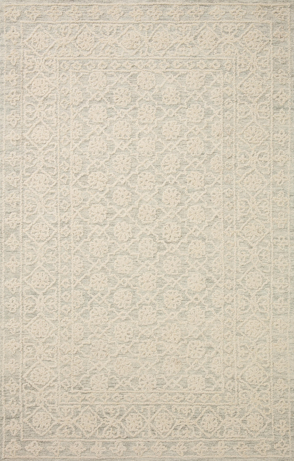 Loloi Cecelia Mist / Ivory 2'-3" x 3'-9" Accent Rug Beige Accent Hand-Tufted Wool