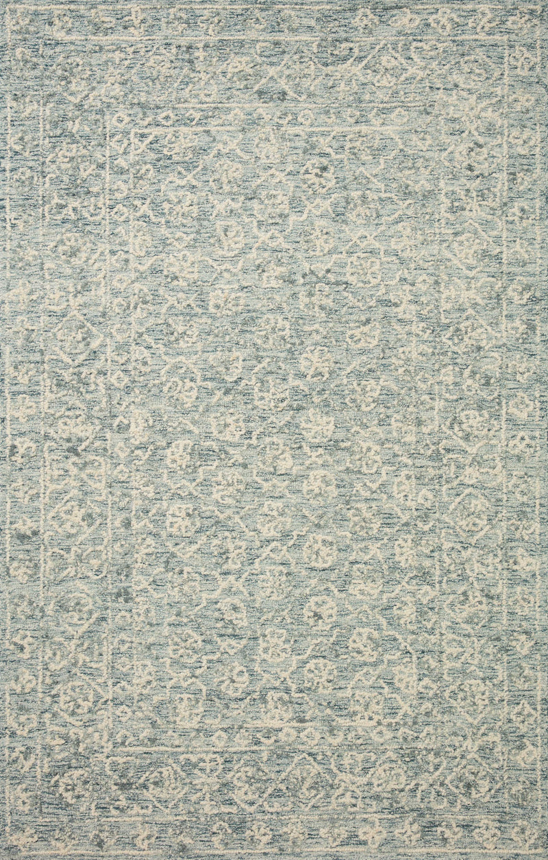 Loloi Cecelia Ocean / Ivory 2'-3" x 3'-9" Accent Rug Blue Accent Hand-Tufted Wool