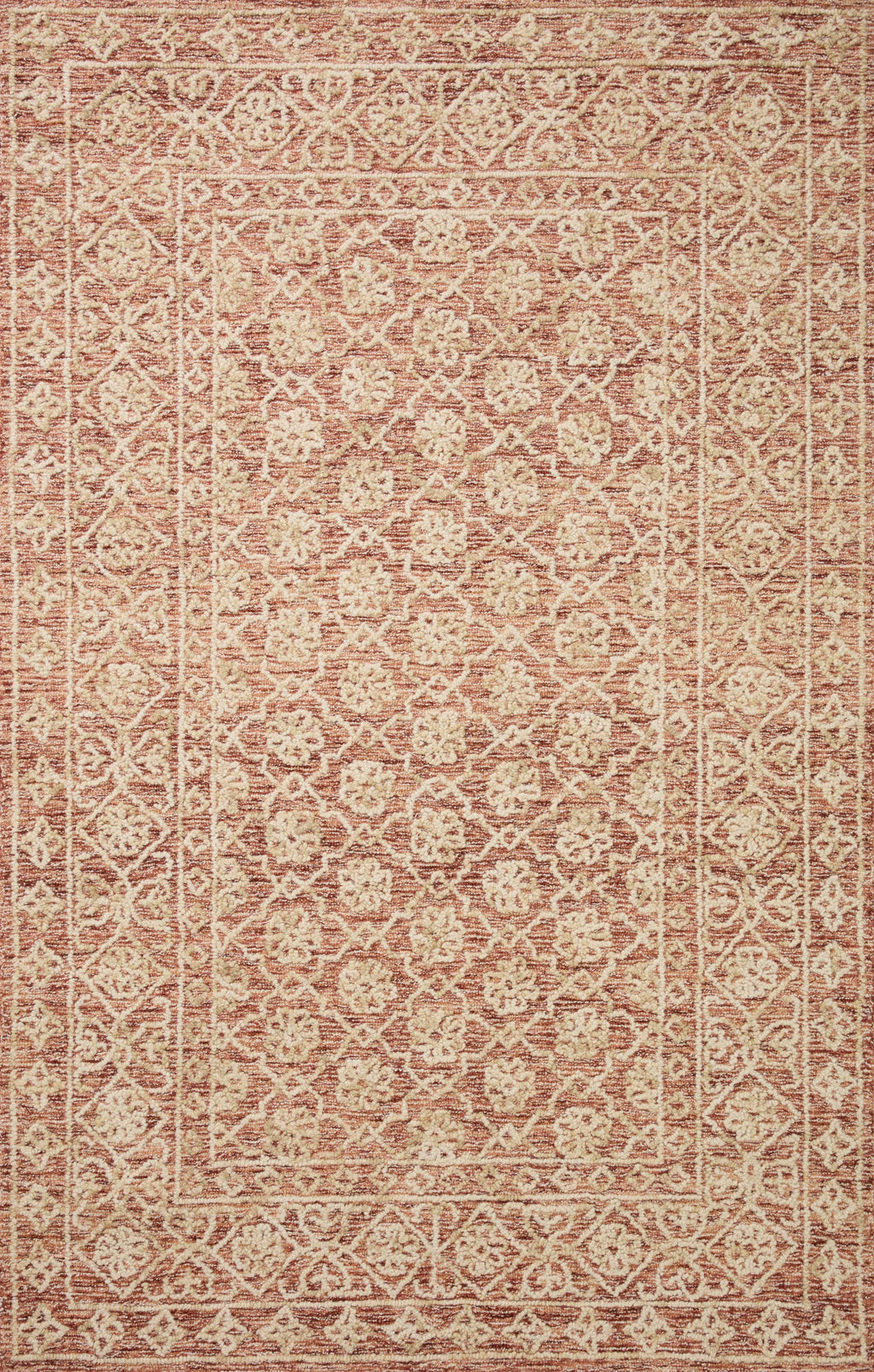 Loloi Cecelia Rust / Natural 2'-3" x 3'-9" Accent Rug Rust Accent Hand-Tufted Wool
