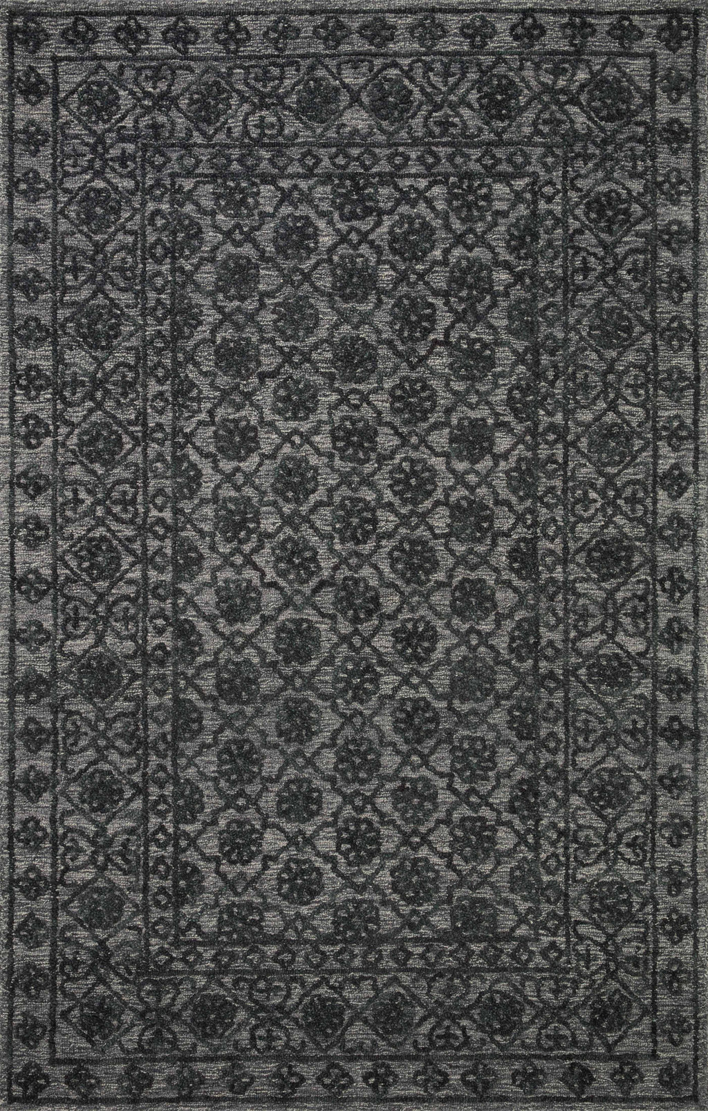 Loloi Cecelia Smoke / Dk. Grey 2'-3" x 3'-9" Accent Rug Gray Accent Hand-Tufted Wool