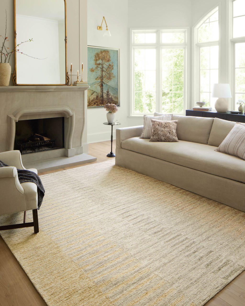 Chris Loves Julia x LoloiChris Dove / Santa Fe 2'-0" x 5'-0" Accent Rug Brown Accent Hand-Tufted Wool