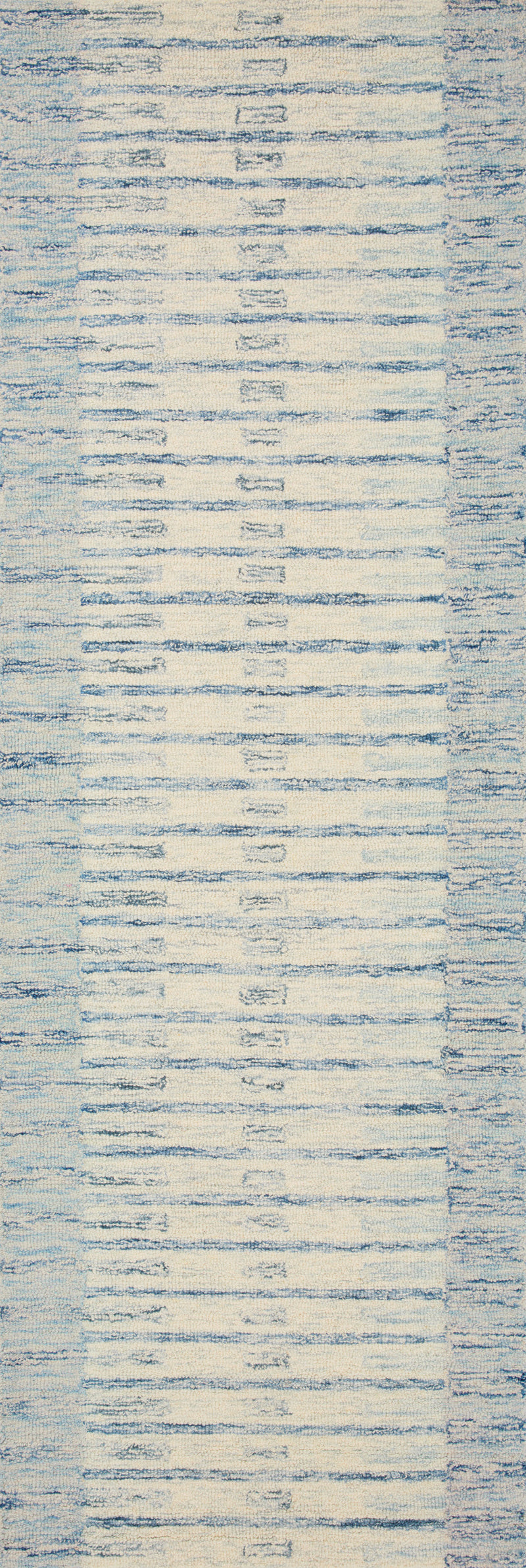 Chris Loves Julia x LoloiChris Ivory / Denim 2'-0" x 5'-0" Accent Rug Ivory Accent Hand-Tufted Wool