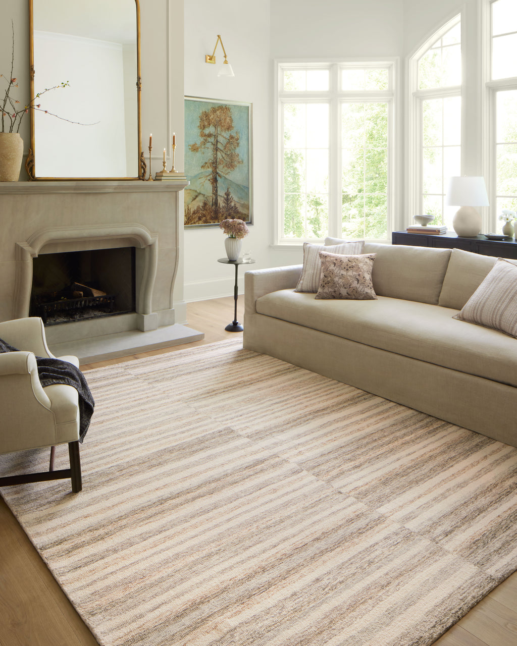Chris Loves Julia x LoloiChris Ivory / Clay 2'-0" x 5'-0" Accent Rug Ivory Accent Hand-Tufted Wool