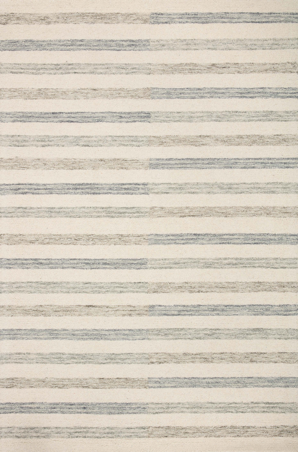 Chris Loves Julia x LoloiChris Ivory / Slate 2'-0" x 5'-0" Accent Rug Ivory Accent Hand-Tufted Wool