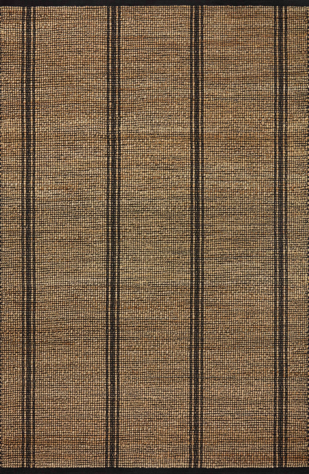 Angela Rose x Loloi Colton Natural / Black 2'-0" x 3'-0" Accent Rug Beige Accent Hand-Woven Jute/Cotton