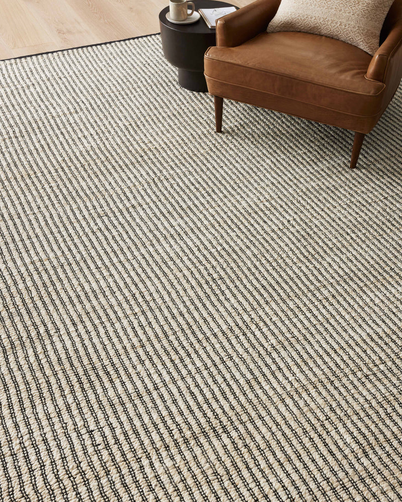 Angela Rose x Loloi Colton Ivory / Black 2'-0" x 3'-0" Accent Rug Ivory Accent Hand-Woven Jute/Cotton