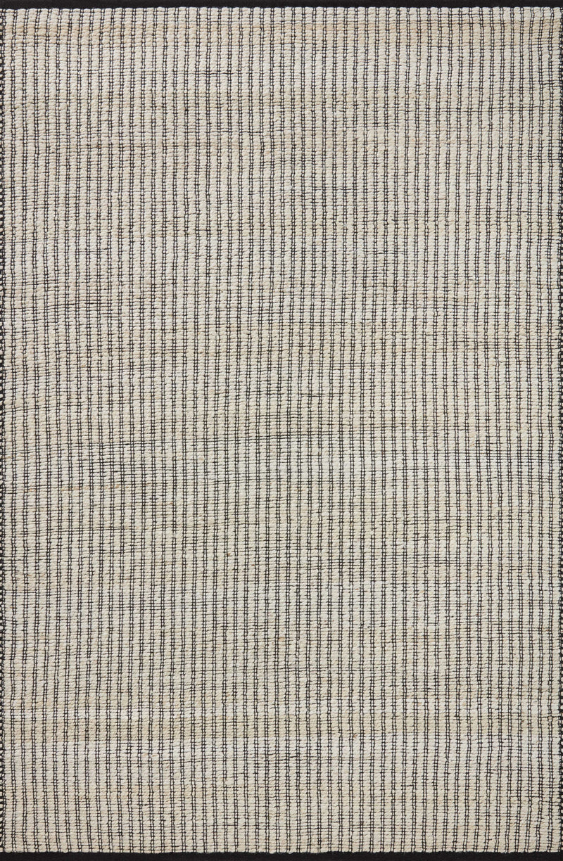 Angela Rose x Loloi Colton Ivory / Black 2'-0" x 3'-0" Accent Rug Ivory Accent Hand-Woven Jute/Cotton