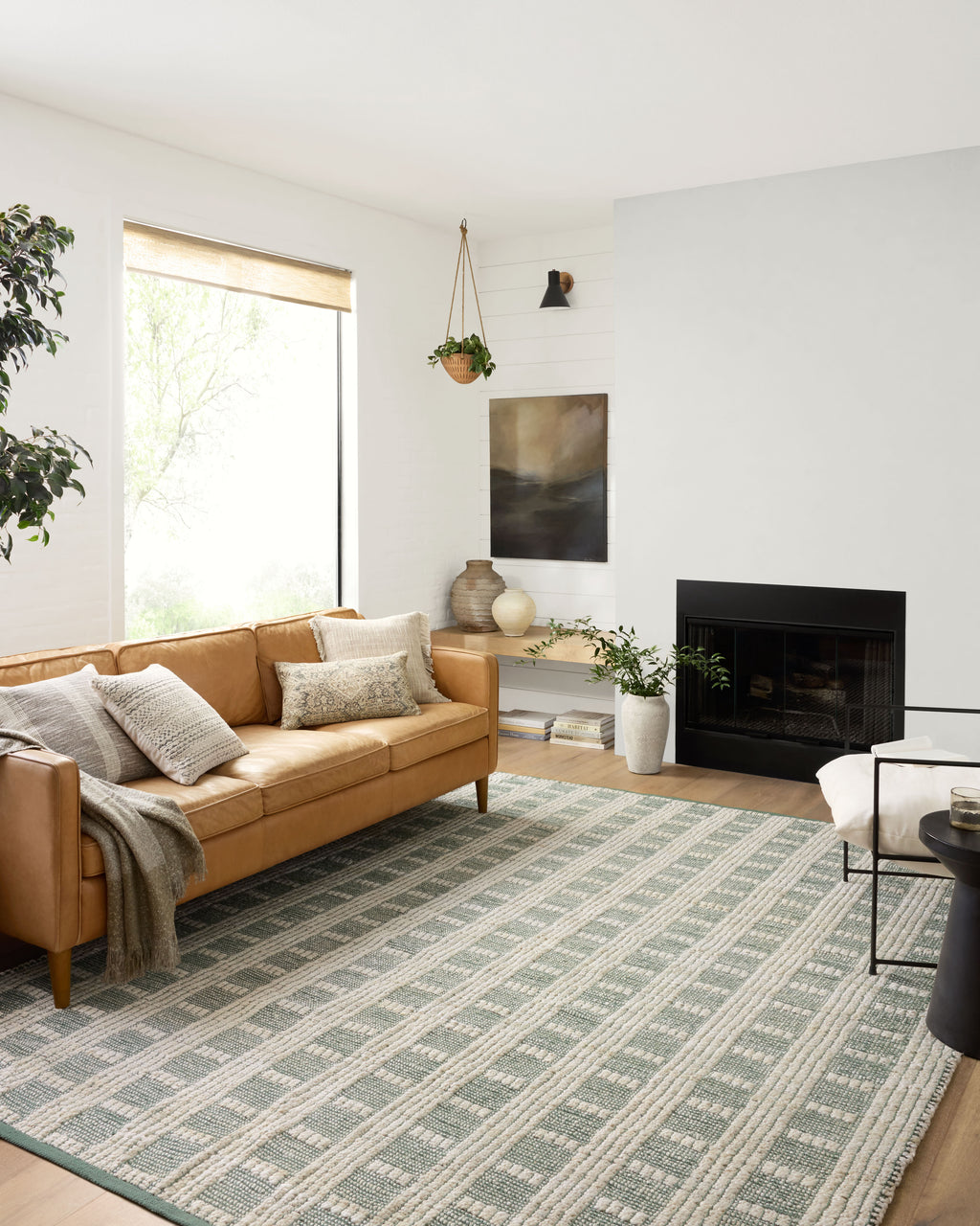 Angela Rose x Loloi Colton Ivory / Sage 2'-0" x 3'-0" Accent Rug Ivory Accent Hand-Woven Jute/Cotton