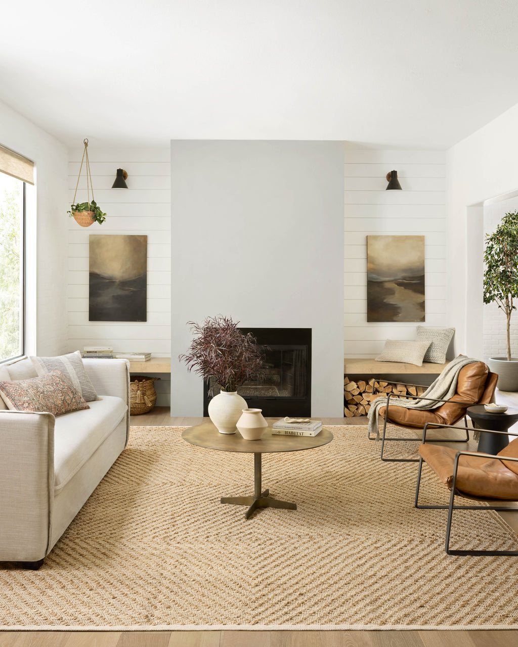 Angela Rose x Loloi Colton Natural / Ivory 2'-0" x 3'-0" Accent Rug Beige Accent Hand-Woven Jute/Cotton