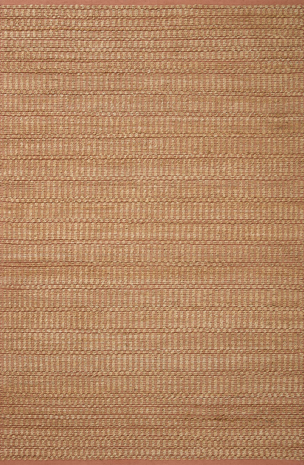 Angela Rose x Loloi Colton Natural / Clay 2'-0" x 3'-0" Accent Rug Beige Accent Hand-Woven Jute/Cotton
