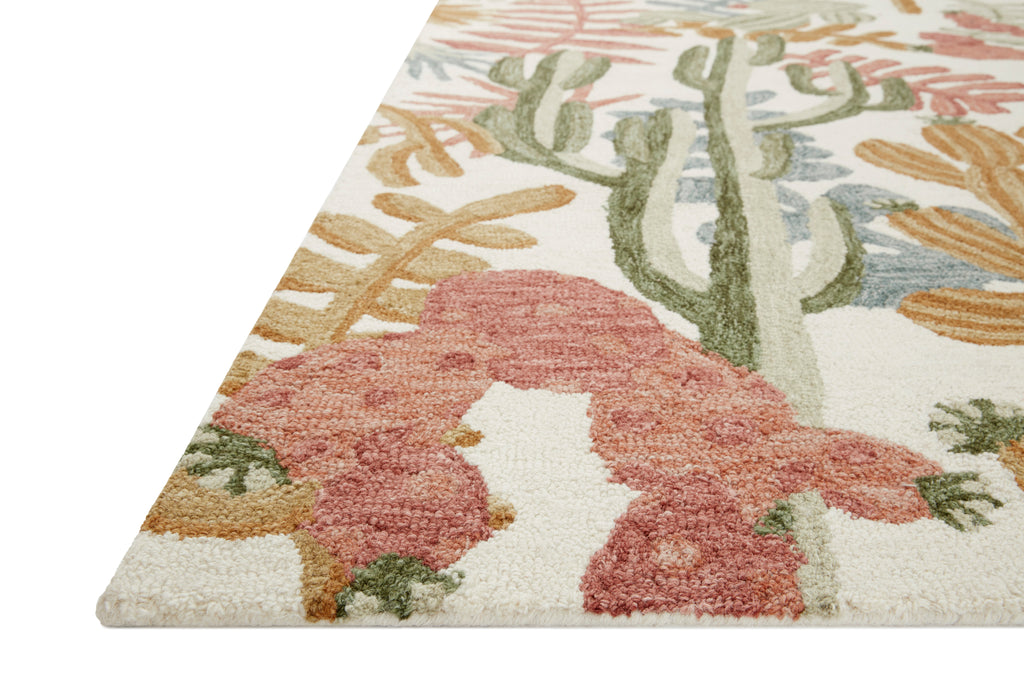 Cura Collection Wool Rug  in  Ivory / Multi Ivory sample Hand-Tufted Wool