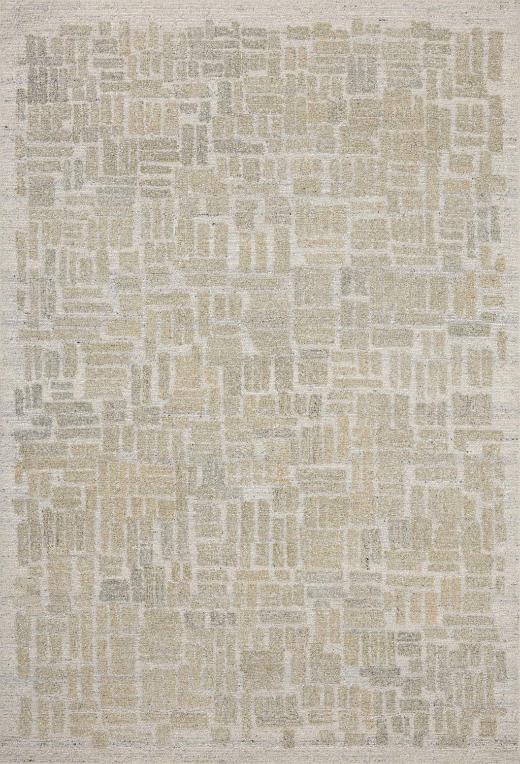 Loloi Elias Pebble / Sage 2'-3" x 3'-9" Accent Rug Beige Accent Hand-Tufted Wool
