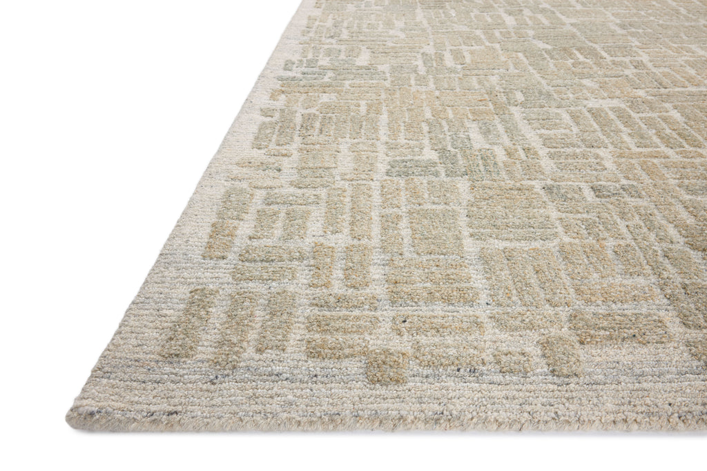 Loloi Elias Pebble / Sage 2'-3" x 3'-9" Accent Rug Beige Accent Hand-Tufted Wool