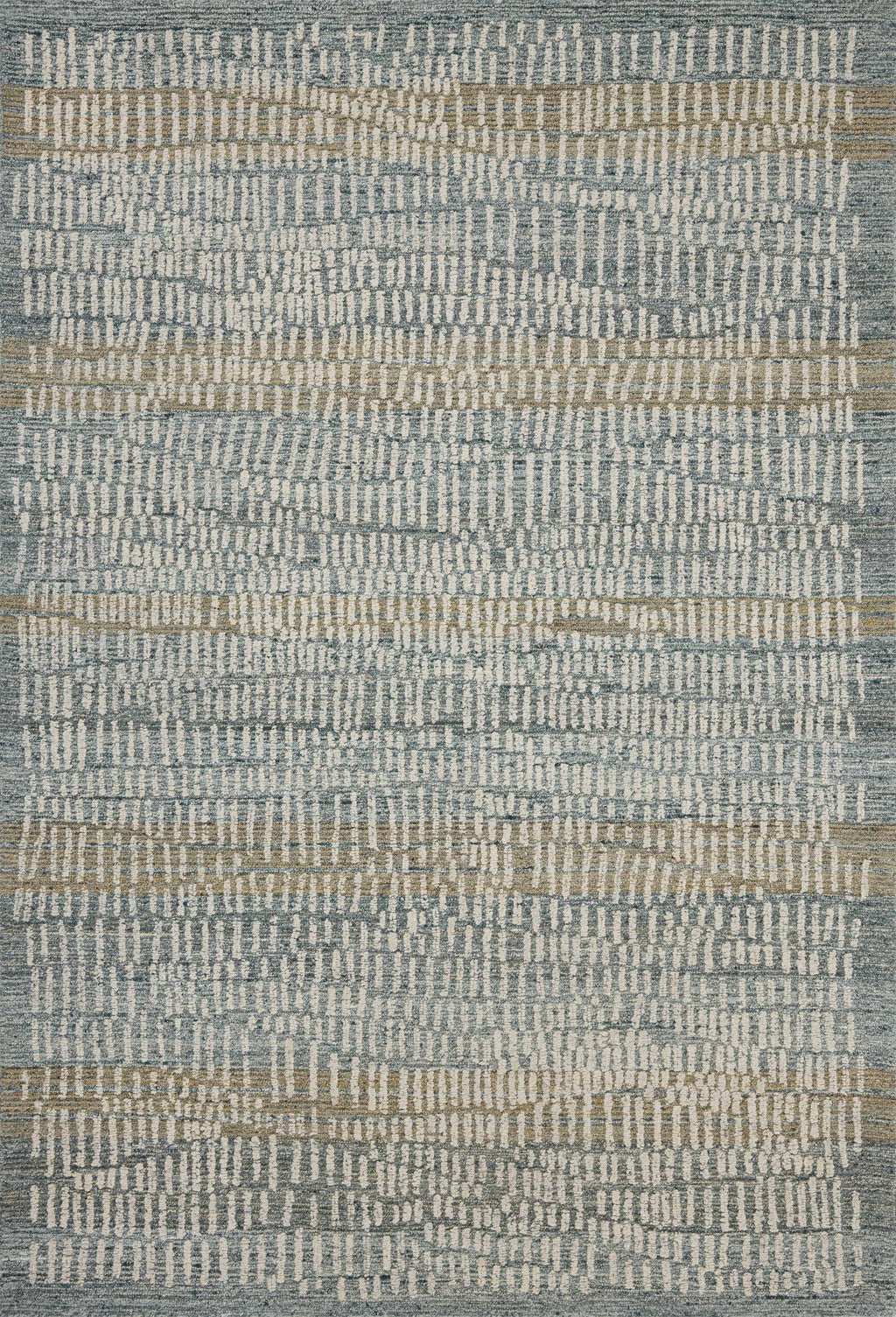 Loloi Elias Ocean / Oatmeal 2'-3" x 3'-9" Accent Rug Blue Accent Hand-Tufted Wool