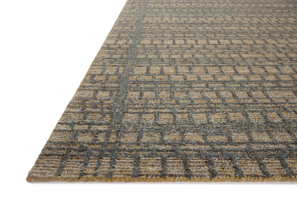 Loloi Elias Wheat / Charcoal 2'-3" x 3'-9" Accent Rug Beige Accent Hand-Tufted Wool
