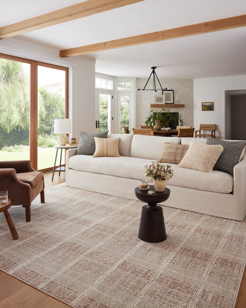 Angela Rose x Loloi Ember Clay / Sand 2'-3" x 3'-10" Accent Rug Yellow Accent Power-Loomed Polyester