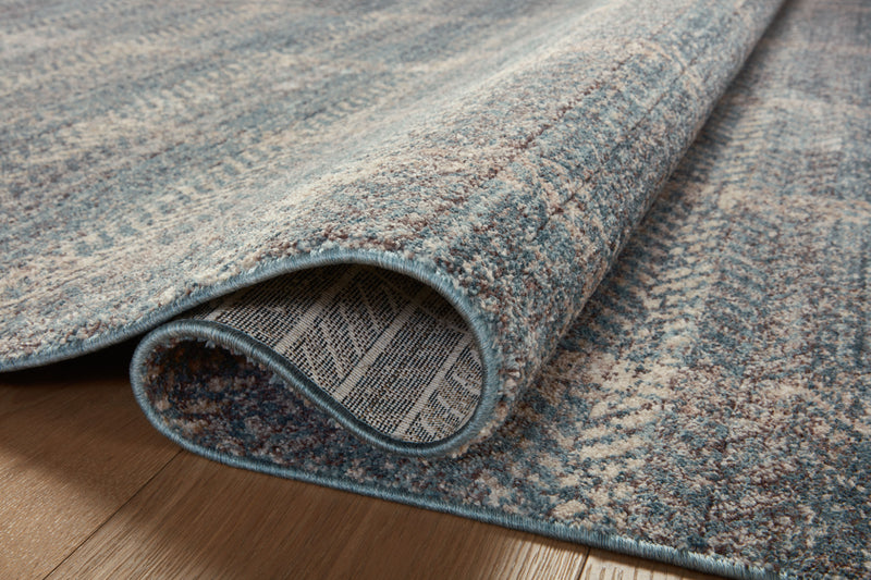 Angela Rose x Loloi Ember Blue / Beige 2'-3" x 3'-10" Accent Rug Blue Accent Power-Loomed Polyester